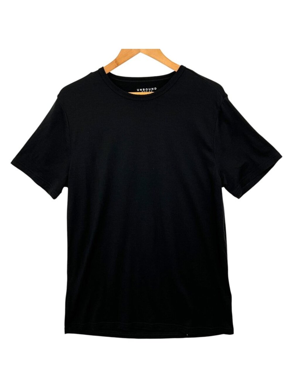 Unbound Merino Crew Tee Shirt Mens Large Black 100% Merino Wool Short Sleeve